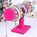 Gotd Velvet Jewelry Towers Rack Bracelet Necklace Stand Organizer Holder Display, Holder only (Hot Pink)