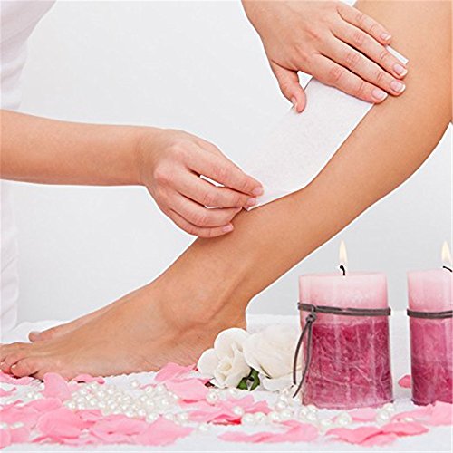 MISMXC 100 Pcs Professional Facial & Body Hair Removal Wax Strips Paper Depilatory Nonwoven Epilator Salon Spa (100 Sheet/Pack)
