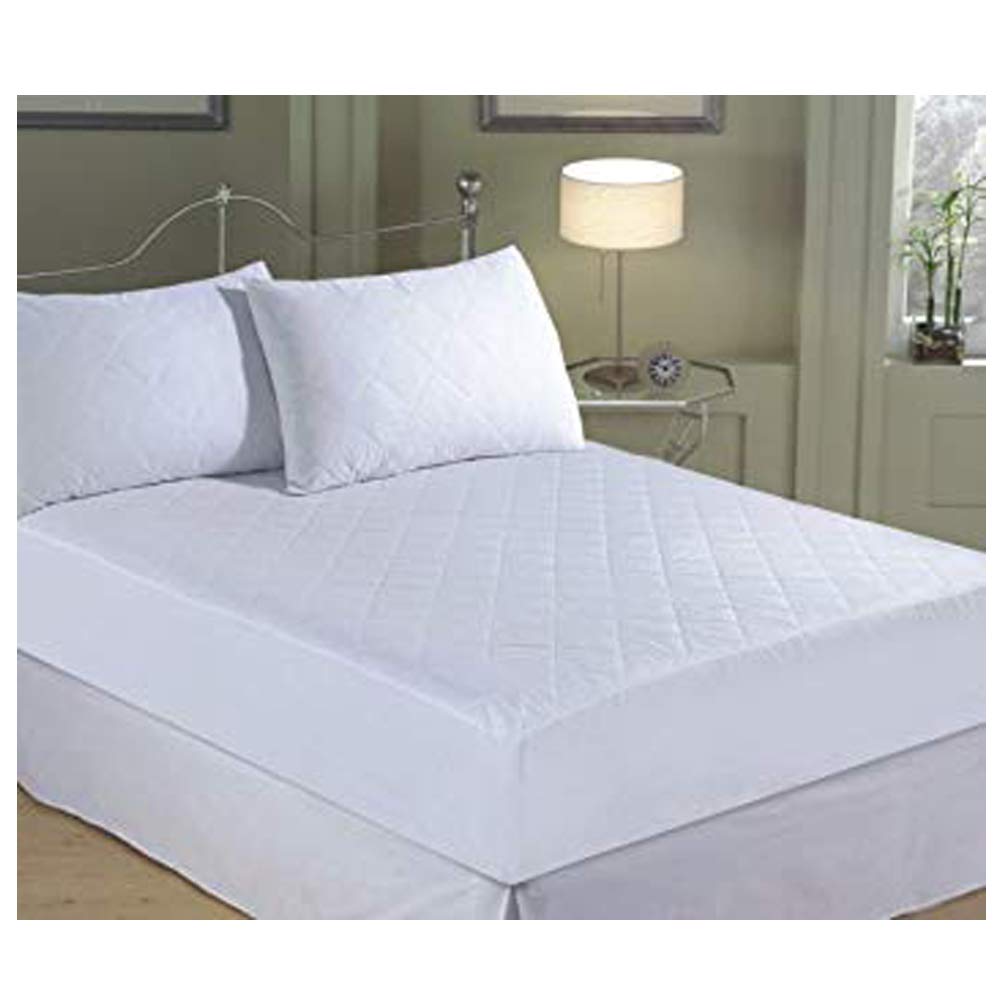 Extra Deep Luxury Quilted Mattress Protector Fitted Sheet Bed Cover White  [Size 6 X 6CM + 6"]
