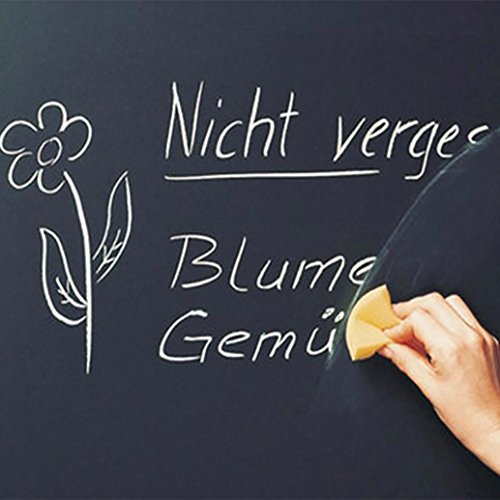 SUKEQ Sticky Chalkboard Contact Paper, Self Adhesive Removable Wall Sticker Erasable Vinyl Blackboard Sticker for School, Office, Home, 18” X 79”