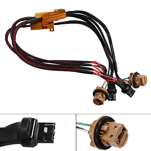 HUIQIAODS 50W 8Ohm 7443 7444NA T10 992 Led Load Resistor - Fix Headlight LED Bulb Fog Lamp Fast Hyper Flash Turn Signal Blink Light LED License Plate Lights Error Code Canbus Resistors Decoder 2PCS