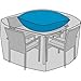 Duck Covers Elite Square Patio Table & Chair Set Cover with Inflatable Airbag to Prevent Pooling, 92-Inch