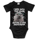 Baby Onesies HIPSTER OTTER KAYAKING RAFTING FISHING Short Sleeve Toddler