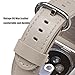 JSGJMY Compatible with Apple Watch Band Women Men Genuine Leather Replacement Strap for iWatch Series 5 4 3 2 1 Sport Edition (Light tan, 42mm 44mm M/L)