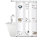 Tatkraft Funny Sheep Fabric Shower Curtain Liner with 12 Rings 100% Waterproof 180X180 cm