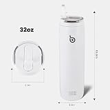 BOTTLE BOTTLE 950ml Insulated Stainless Steel Water Bottle with Straw White view 3