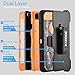 iPhone 7 Case, [Shockproof] [Drop Protection] [Heavy Duty] Tough Rugged Hybrid Hard Shell Cover Case with Belt-Clip for Apple iPhone 7 [4.7 inch] (7P-Orange-Case)