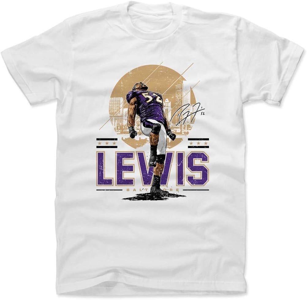 Amazon.com : 500 LEVEL Ray Lewis Shirt (Cotton, XX-Large, White) - Baltimore Men's Apparel - Ray 