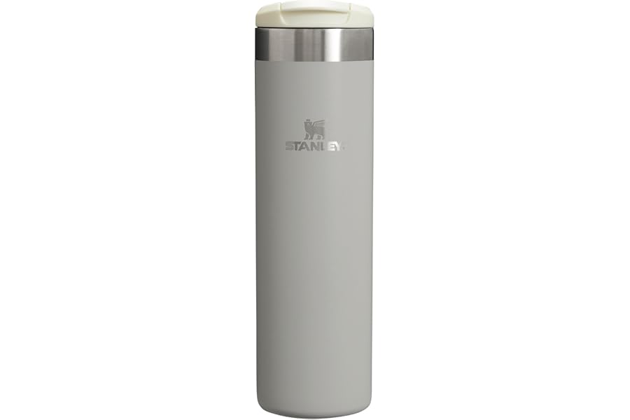 Stanley AeroLight Transit Bottle 20 oz | Locking Drink Through Lid | Leak Resistant Water Bottle or Coffee Travel Mug | Lightweight Insulated Stainless Steel | BPA-Free | Ash