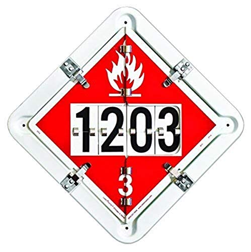Labelmaster 126CT-206W 7 Legend Hazmat Flip Placard System for Tankers, White F…