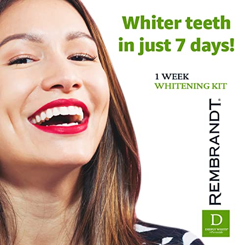 REMBRANDT Deeply White + Peroxide 1 Week Teeth Whitening Kit, Removes