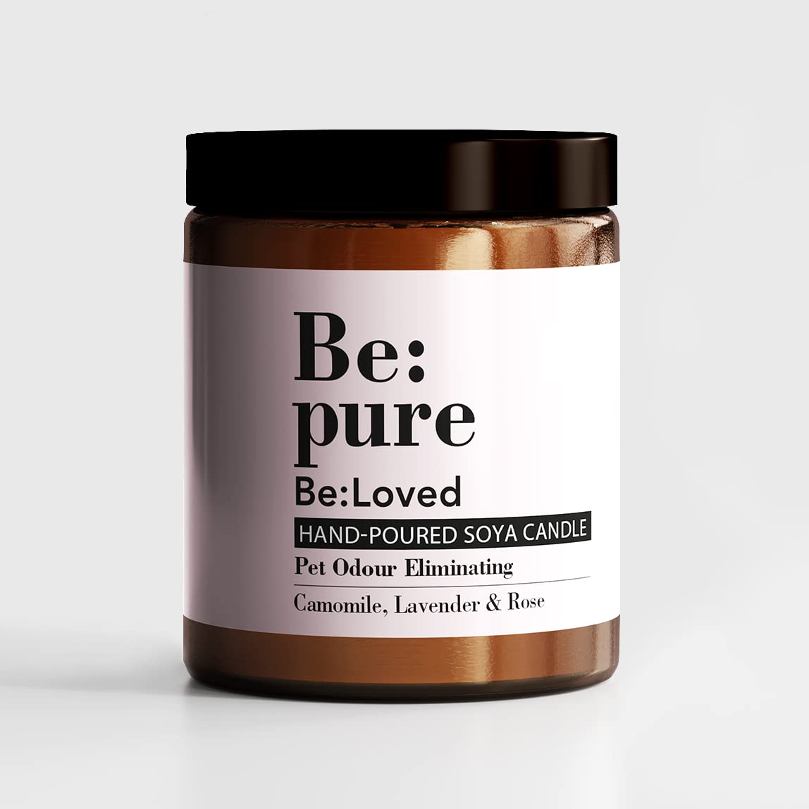Be:Pure Scented Candle for Home Odor Remover Odour Neutraliser Lavender Candle Pets Eliminate Pet Odor Soy Beeswax Chamomile Gift Idea