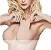 2020 Updated Lift Nipple Covers Self Adhesive Strapless Backless Bras, Invisible Push Up for Women(2 Pairs) (Beige and Black)