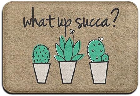 What Up Succa Home Super Absorbent Anti-Slip Mat Indoor/Outdoor Decor Rug Doormat 23.6(L) X15.7(W) Inch Home Decor