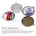 Swpeet 40Pcs Round Tree Bezel Pendant Trays Kit, 20Pcs Round Tree Bezel Pendant Trays with 20Pcs Glass Cabochon Clear Dome for Photo Pendant Craft Jewelry Making