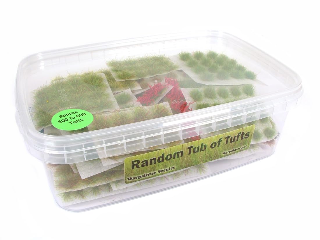Warpainter scenics Random tub of tufts mixed self adhesive static grass tufts