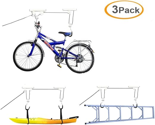Amazon Com Barbella 3 Set Bike Lift Hoist For Garage Storage