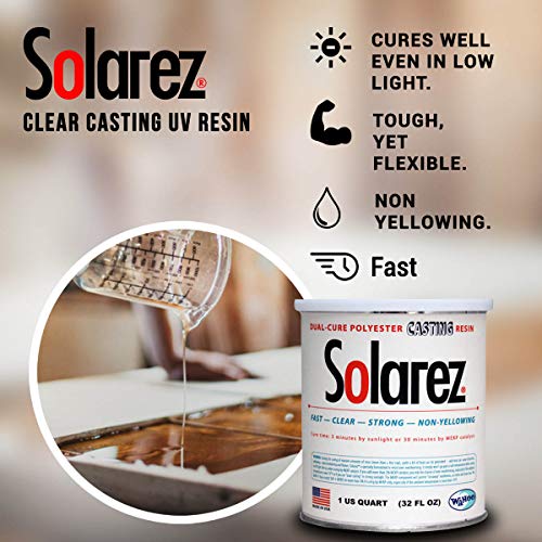 SOLAREZ UV Cure Clear Casting Resin (4 oz) DIY Jewelry, Hobby, Craft Decoration Making Crystal