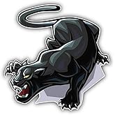 DG Graphics Black Panther Art Decor 5'' x 5'' Vinyl Decal Sticker Wall Window Any Smooth Surface