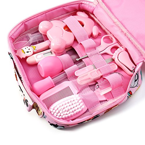 Abicial 13pcs/Set Newborn Baby Kids Nail Hair Health Care Thermometer Grooming Brush Kit