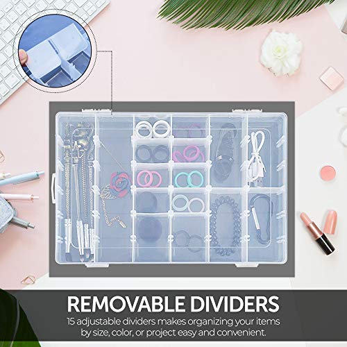 4 Plastic+Organizer+Dividers+Compartment+Container