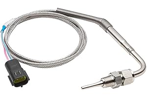 GlowShift Replacement Exhaust Gas Temperature Gauge EGT Probe Sensor Sending Unit with Waterproof Connector - Current Model