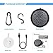 Splashproof Shower Speaker Outdoor Wireless Portable Waterproof IPX6 Bluetooth Speaker With Suction Cup and Hanging Loop -Black