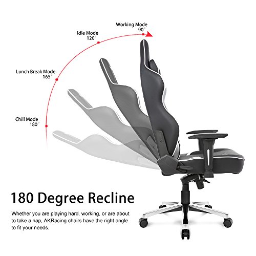 AKRacing Masters Series Max Gaming Chair with Wide Flat Seat, 400 Lbs