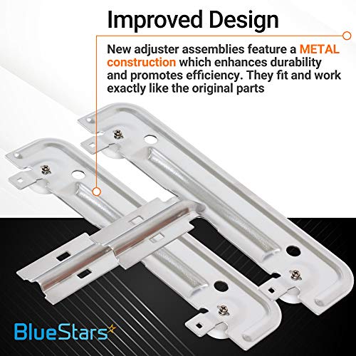 [UPGRADED] Ultra Durable W10712395 Dishwasher METAL Rack Adjuster Kit