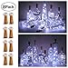 8 Pack 20 LED Wine Bottle Cork Lights, Fairy Mini String Lights Copper Wire, Battery Operated Starry Lights for DIY, Christmas, Halloween, Wedding, Party, Indoor&Outdoor (8 Pack, Cool White)