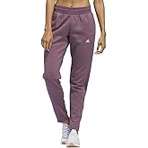 adidas Women’s Relaxed Fit Tapered Legs Fleece Pant - Purple (Shadow Fig), Small