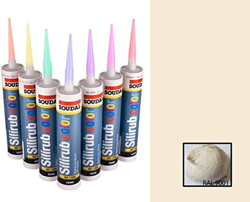 Soudal Silirub Color Ral 9001 Cream Coloured Multi-Purpose Sealant, -60 to 180 Degree C, 300 mL