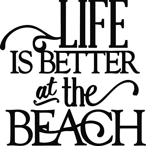 LIFE IS BETTER AT THE BEACH VINYL STICKER (SMALL)