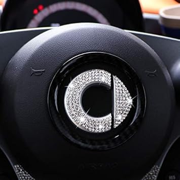 Blour Personalisierte Flash Drill Logo Lenkrad Aufkleber Fur Mercedes Smart Fortwo Forfour 453 451 Auto Dekoration Aufkleber Zubehor Amazon De Auto
