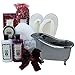 White Mulberry Bathtub Spa Bath and Body Gift Basket Set
