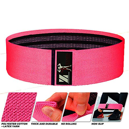 Hip Resistance Bands - Fabric Hip Circle - Cotton Non-Slip Hip Thruster Loop - for Glute Activation, Booty, Squat, Exercise and Fitness Workout (Pink, S-24 inch)