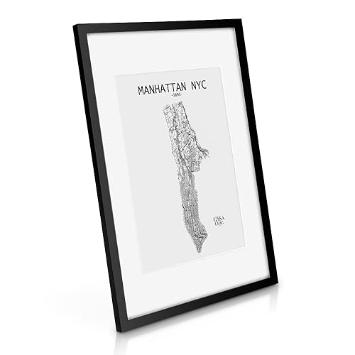 Thin Matt Black Ready Made Picture Frame, A2 Size, 59.4 x 42 cm