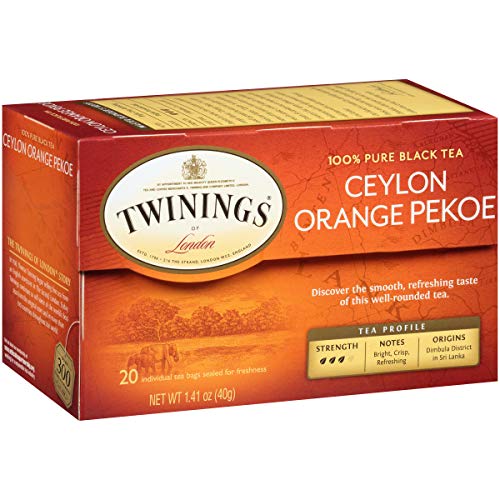 Twinings Ceylon Orange Pekoe Individually Wrapped Tea Bags, 20 Count
