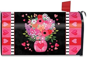 Briarwood Lane Hearts and Flowers Valentine's Mailbox Cover - Standard Size