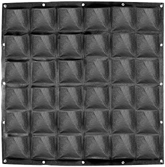 HXBG Planting Bags, Wall Hanging Gardening Planter Grow Bags Plant Pouch Hanging Flower Bags for Yards, Apartments, Balconies, Patios, Schoolyards and Community and Rooftop Gardens (36 Pockets)