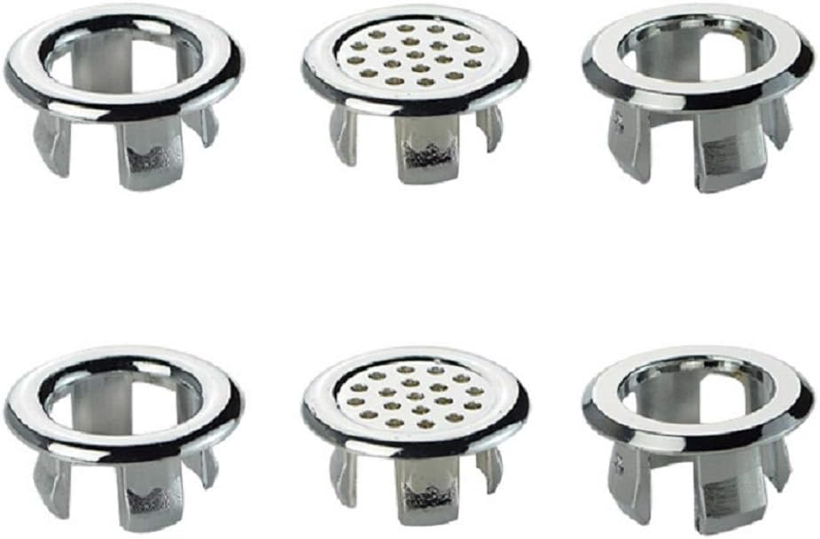 Txibi 6 Pcs Bathroom Sink Bathtub Accessories Spillway Ring Overflow