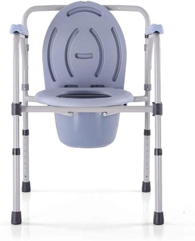 Feceyq Silla de Inodoro Multifuncional portátil de Altura Ajustable