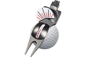 PUR3 Golf Divot Repair Tool and Ball Marker with Putting Aim and Built in Club Cleaning Brush (Single and 2 Pack) Strong Magnetic Prong | Ball Line Marker | Putting Aid | 4 in 1 Golf Divot Tool