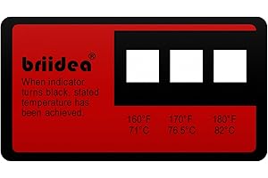 Dishwasher Temperature Labels, Briidea Temperature Label for Dishwashers, 3-Temp 160°F/71℃, 170°F/76.5℃, 180°F/82℃, Pack of 2