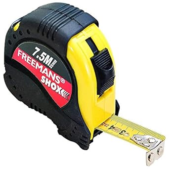 Freemans SH7525-Shox With Belt Clip Steel Plastic ABS 25mmX7.5m Measurement Tape