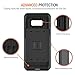 Trianium Galaxy s8 Wallet Case - Dual Layer Premium Cushion Walletium Series Card Case for Samsung Galaxy S8 2017 [Protective Enhanced Grip Holder Cover] - Black