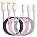 Micro USB Charger, Eversame [3-Pack] 6Ft/1.8M Premium Nylon Braided Hi-Speed USB to Micro USB Cable Data Sync Charger Cables Compatible For Galaxy S6, LG Volt/G4 (Black White Pink)