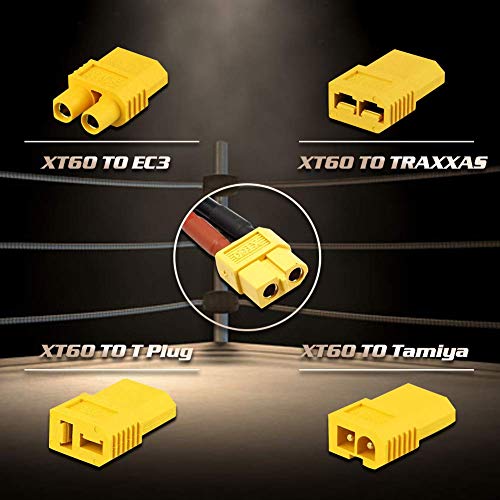 HRB 2PCS 4S 3300mAh 14,8 V Lipo RC Akku 60C Pack mit XT60 / EC3 / Deans / Traxxas Stecker für RC Flugzeug Hubschrauber… – Bild 5