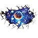 New 3D Interstellar Space View Wall Stickers, SUPPION PVC Art Room Decals Murals Home Decoration-23.62''35.43''