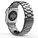 MoKo Compatible Band Replacement for Apple Watch, Stainless Steel Metal Replacement Band with Double Button Folding Clasp Fit iWatch 42mm 44mm Series 5/4/3/2/1 - Space Gray(Not Fit iWatch 38mm 40mm)